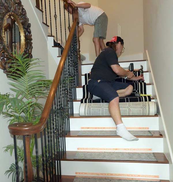 Staircase Carpet Install