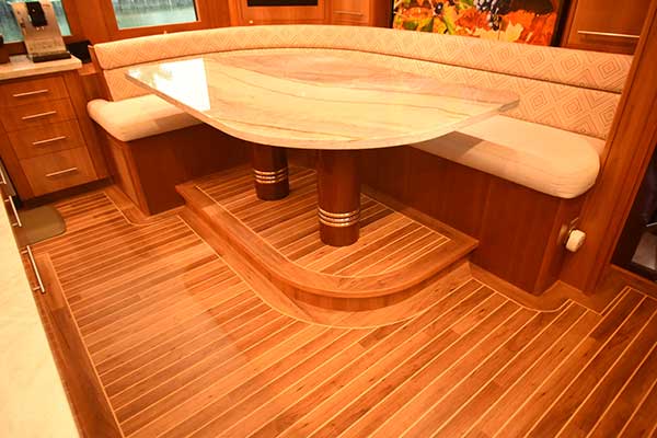 Yacht Dinette Vinyl Floor Installation