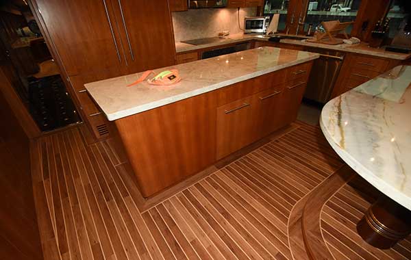 Yacht Galley Vinyl Floor Installation