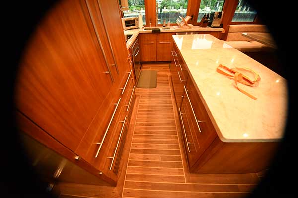 Yacht Galley Vinyl Floor Installation